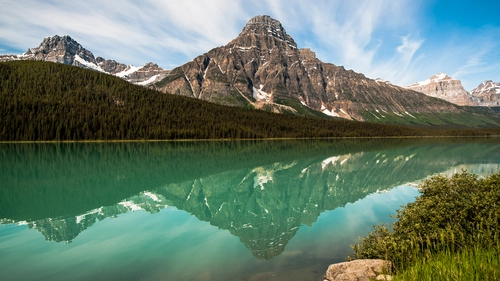 бирюзовые, гора, лес, природа, белые, голубые