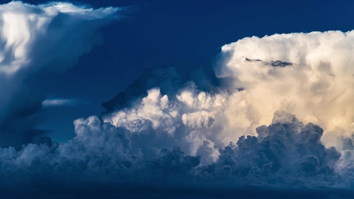 небо, облака, тучи, синие, белые