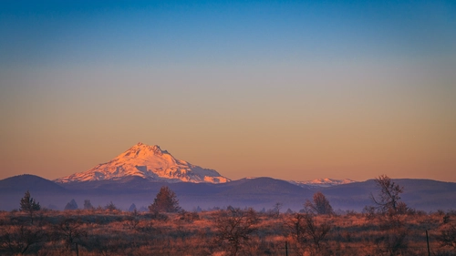 горы, холмы, горизонт, оранжевые, коричневые, синие