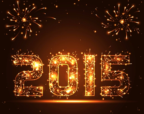 новый год, салют, свет, праздник, желтые, коричневые