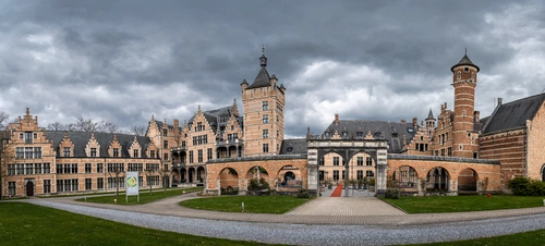 город, собор, архитектура, панорама, бежевые, серые