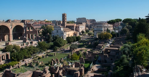 парк, город, природа, зеленые, голубые, бежевые, панорама