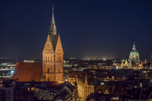 ночь, церковь, город, темные, желтые, коричневые