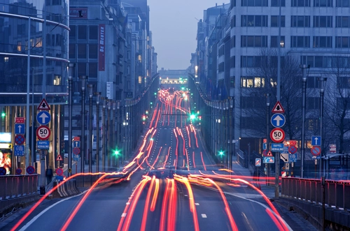 город, дорога, улица, авто, огни, красные, серые, белые