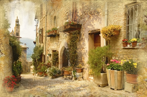 стена, замок, церковь, дом, дома, город, поле, зелень, растительность, бежевые