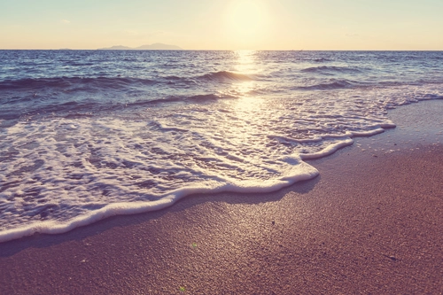 волна, пляж, песок, солнце, желтые, белые, коричневые