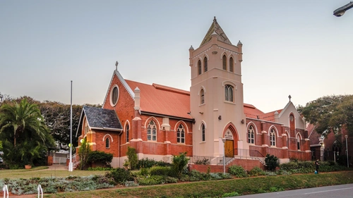 город, церковь, коричневые, бежевые, религия, храм