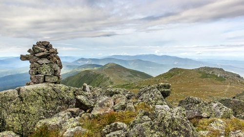 холмы, камни, горы, серые, зеленые