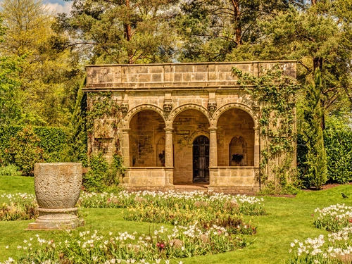 сад, англия, парк, коричневые, зеленые