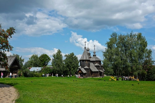 церковь, религия, зеленые, коричневые, деревья