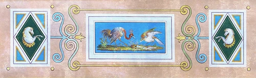 узор, орнамент, вензеля, бежевые, голубые