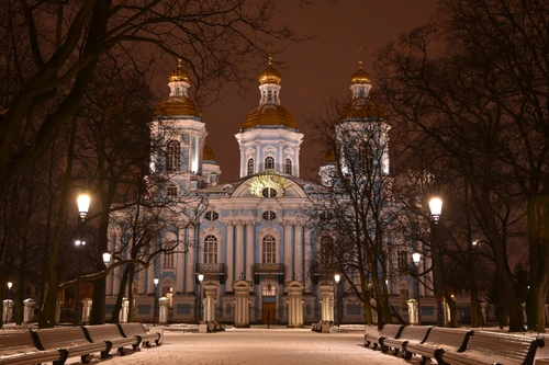 архитектура, ночь, деревья, коричневые, черные