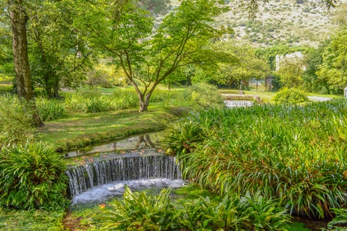 река, лес, природа, италия, зеленые, деревья