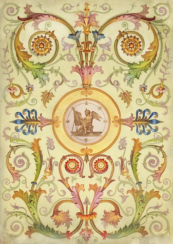 узор, орнамент, вензеля, бежевые, желтые