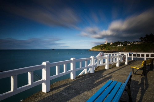 набережная, море, природа, франция, синие, голубые