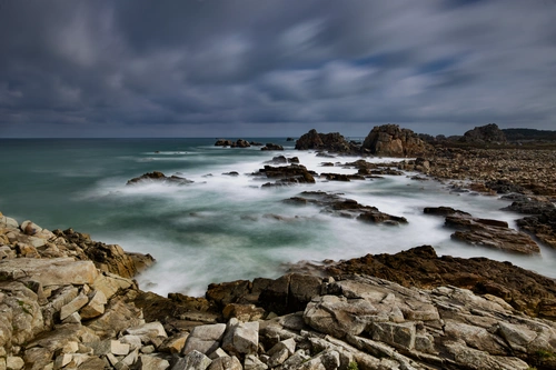 море, скалы, франция, природа, серые, синие