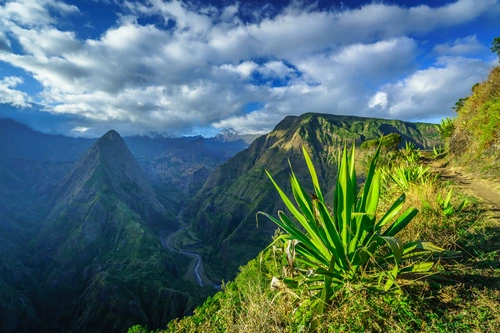 горы, куст, небо, природа, франция, зеленые, синие, голубые