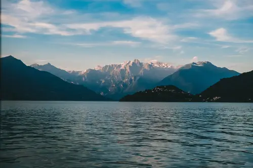 горы, гора, море, вода, природа, голубые