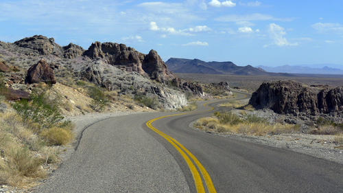 дорога, пустыня, скалы, горы, серые, коричневые