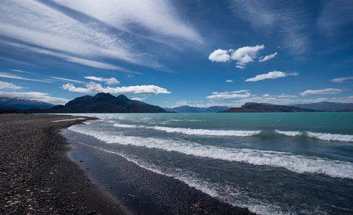 волны, аргентина, берег, синие, серые, черные