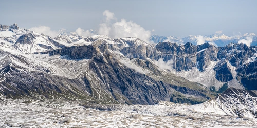 природа, облака, горы, панорама, серые, белые