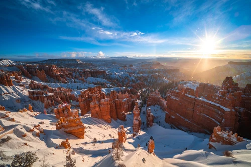 снег, долина, природа, скалы, каньон, белые, серые, коричневые