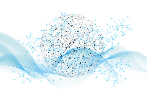 шар, вектор, арт, абстракция, белые, голубые