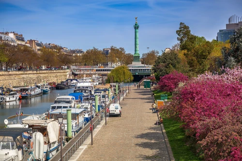 франция, город, улица, серые, фиолетовые, синие