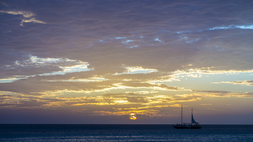 природа, облака, тучи, горизонт, серые, оранжевые