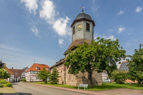 дерево, церковь, архитектура, религия, коричневые, белые, синие, зеленые