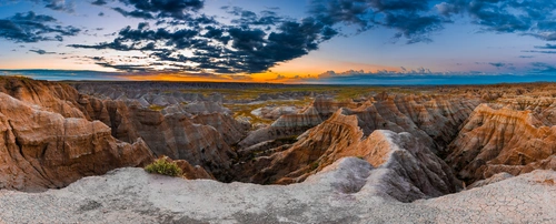 панорама, закат, каньон, природа, скалы, облака, желтые, коричневые, черные