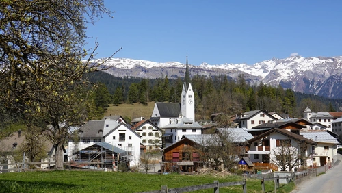 город, деревня, церковь, белые, зеленые