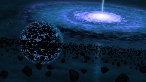 космос, планета, галактика, синие, темные, белые