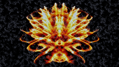 камень, рисунок, узор, темные, желтые, оранжевые