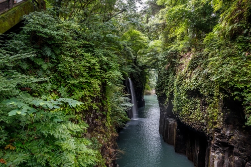 река, скалы, деревья, природа, зеленые, черные, серые, япония