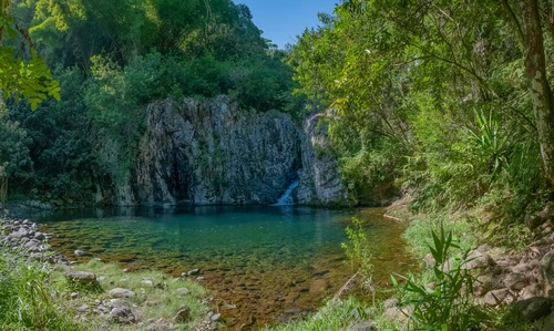 озеро, природа, франция, скалы, серые, синие, зеленые