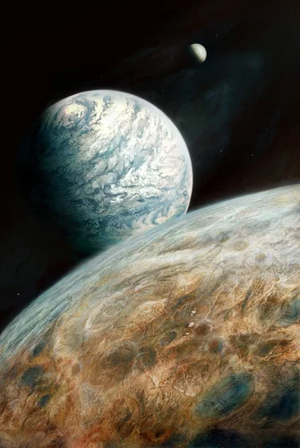 космос, планеты, коричневые, чёрные, серые, луна