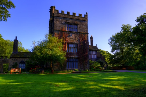 дом, англия, архитектура, зеленые, синие, коричневые