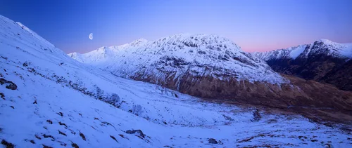 горы, снег, зима, белые, голубые, темные