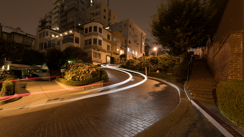 фото, ночь, город, дорога, темные, коричневые