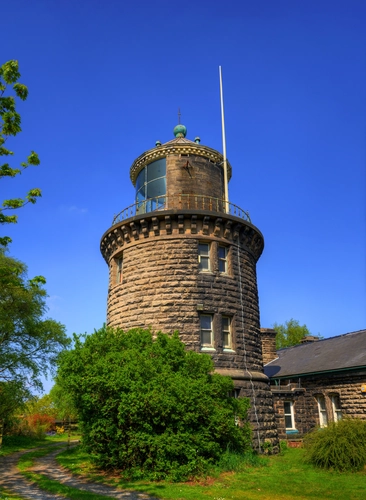 маяк, англия, парк, коричневые, синие, зеленые