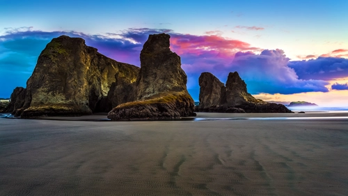 камни, берег, облака, море, синие, коричневые