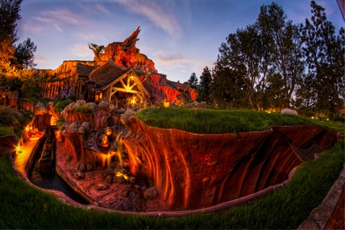 каньон, дом, природа, скалы, вечер, коричневые, желтые