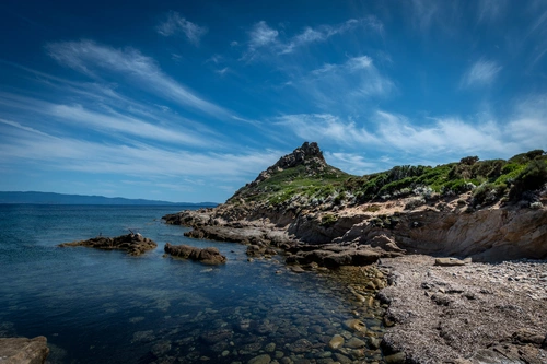 побережье, франция, скалы, море, серые, зеленые, синие