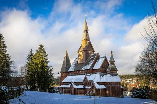 церковь, природа, зима, снег, белые, коричневые
