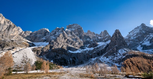 горы, снег, природа, панорама, белые, серые, синие