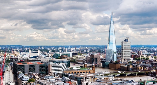 лондон, англия, город, небо, серые, белые